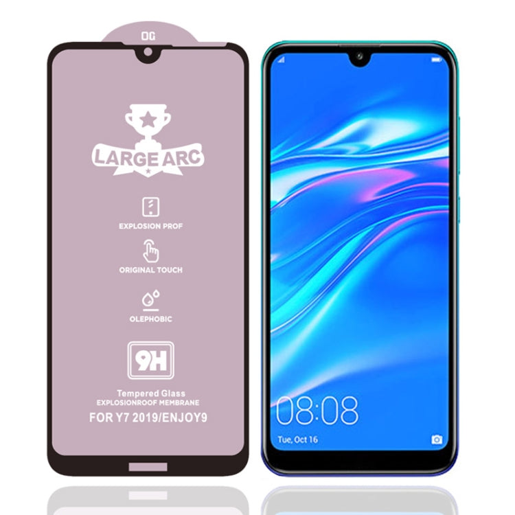 For Huawei Y7 (2019) 25 PCS 9H HD High Alumina Full Screen Tempered Glass Film