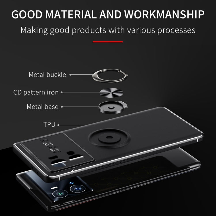 For vivo iQOO 9 Metal Ring Holder TPU Phone Case