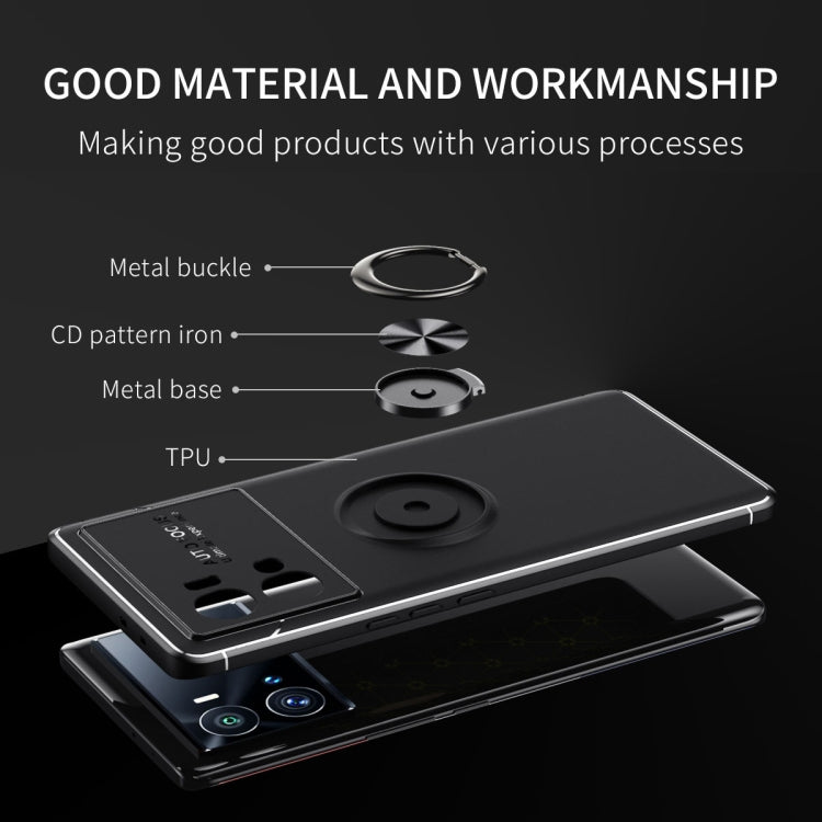 For vivo iQOO 9 Pro Metal Ring Holder TPU Phone Case