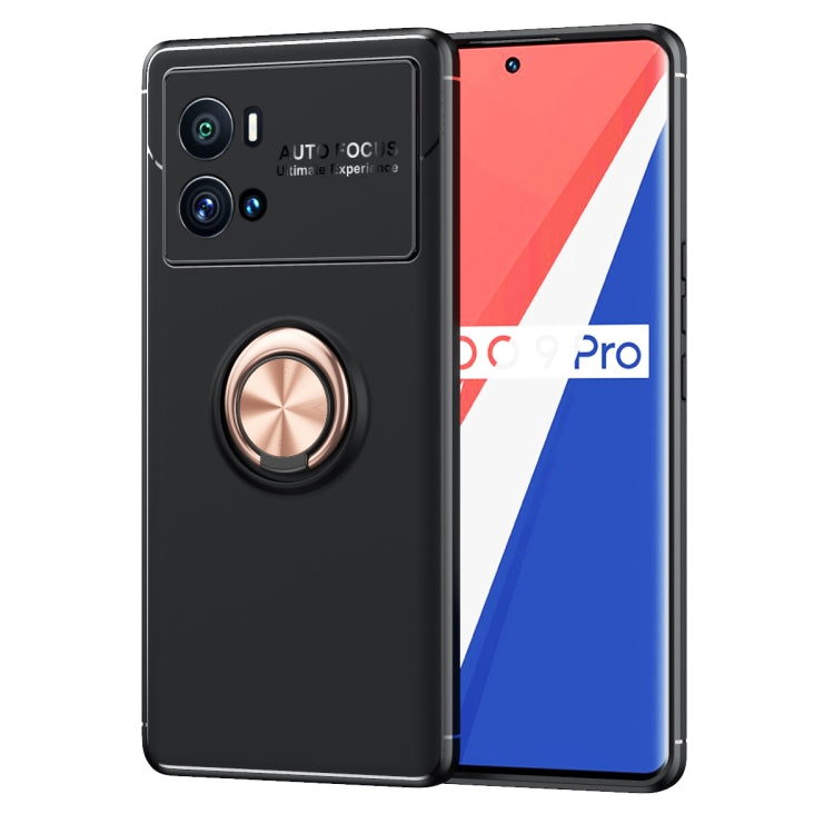For vivo iQOO 9 Pro Metal Ring Holder TPU Phone Case