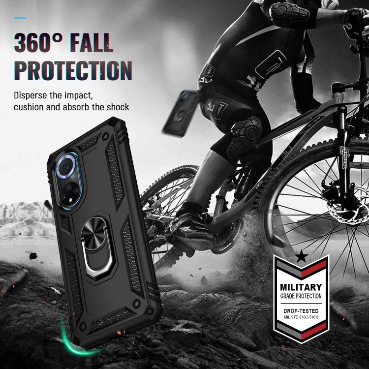 For Huawei nova 9 Shockproof TPU + PC Holder Phone Case