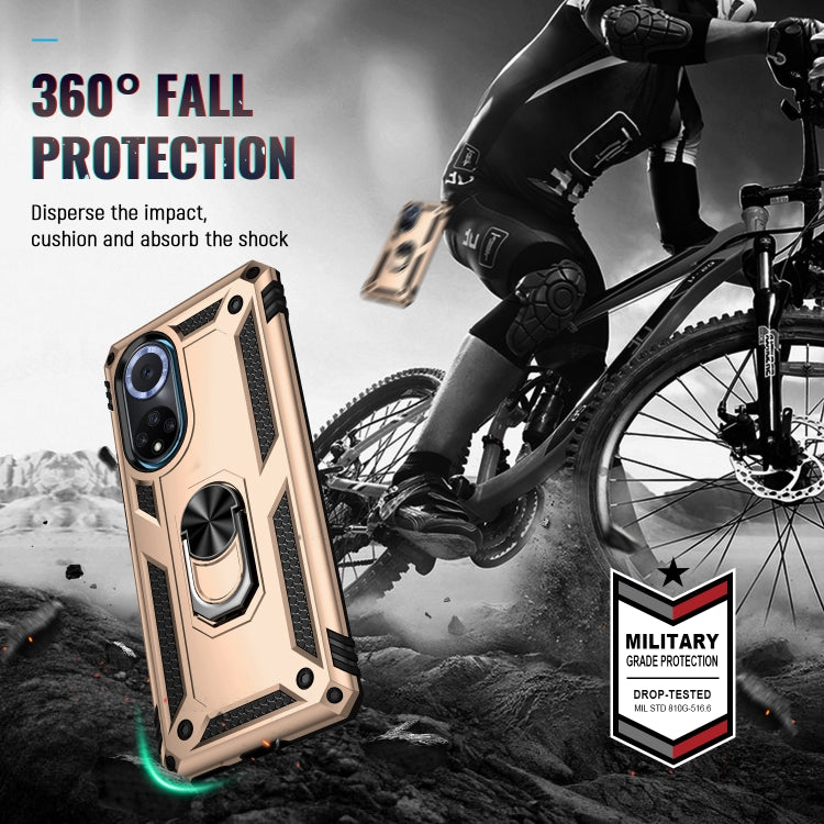 For Huawei nova 9 Shockproof TPU + PC Holder Phone Case