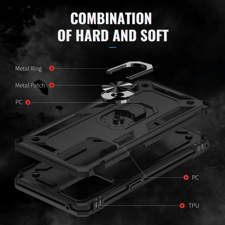 For OPPO Reno6 5G Shockproof TPU + PC Holder Phone Case