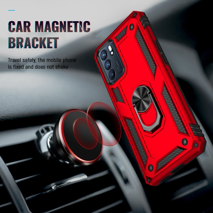 For OPPO Reno6 5G Shockproof TPU + PC Holder Phone Case