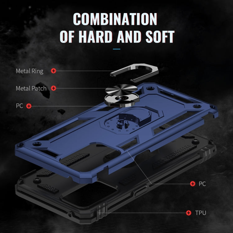 For OPPO Reno6 5G Shockproof TPU + PC Holder Phone Case