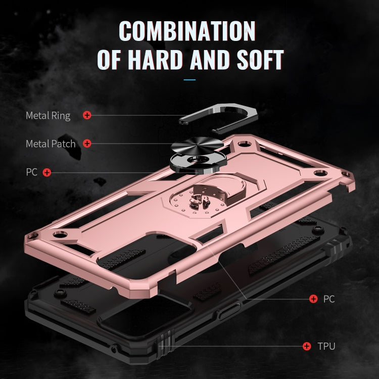 For OPPO Reno6 5G Shockproof TPU + PC Holder Phone Case