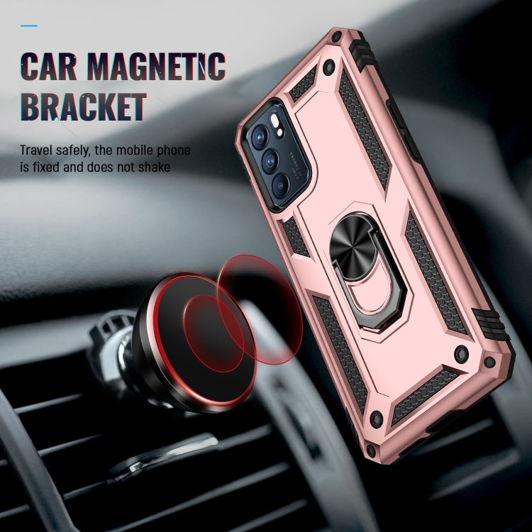 For OPPO Reno6 5G Shockproof TPU + PC Holder Phone Case
