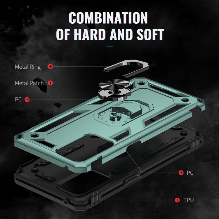 For OPPO Reno6 5G Shockproof TPU + PC Holder Phone Case