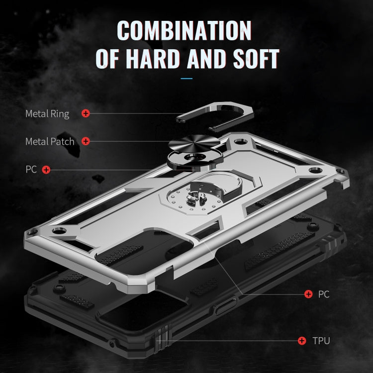 For OPPO Reno6 5G Shockproof TPU + PC Holder Phone Case
