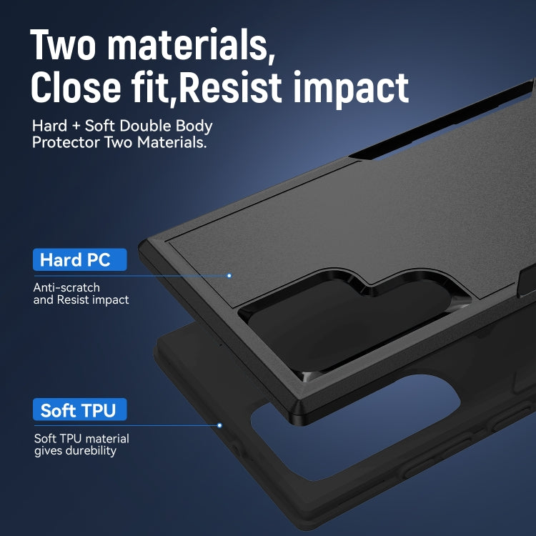 For Samsung Galaxy S22 Ultra 5G Pioneer Armor Heavy Duty PC + TPU Phone Case