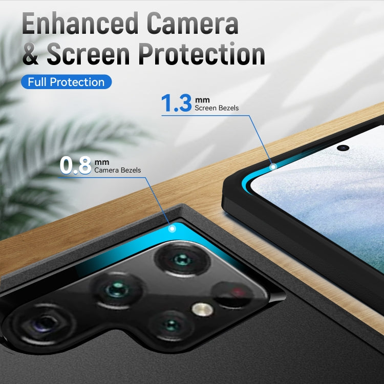 For Samsung Galaxy S22 Ultra 5G Pioneer Armor Heavy Duty PC + TPU Phone Case