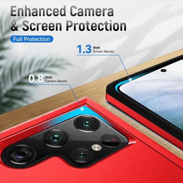 For Samsung Galaxy S22 Ultra 5G Pioneer Armor Heavy Duty PC + TPU Phone Case
