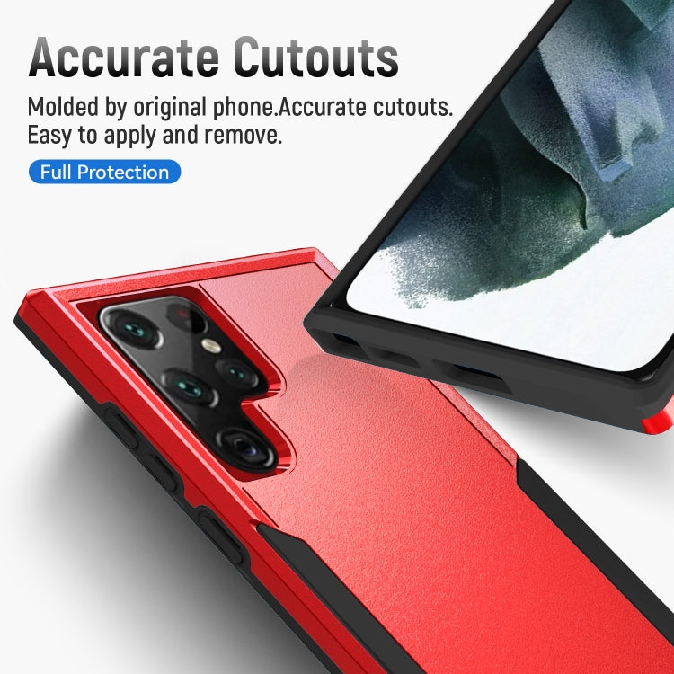For Samsung Galaxy S22 Ultra 5G Pioneer Armor Heavy Duty PC + TPU Phone Case