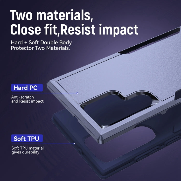 For Samsung Galaxy S22 Ultra 5G Pioneer Armor Heavy Duty PC + TPU Phone Case