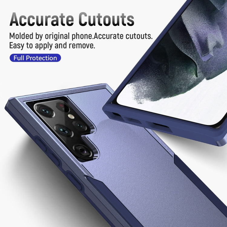 For Samsung Galaxy S22 Ultra 5G Pioneer Armor Heavy Duty PC + TPU Phone Case