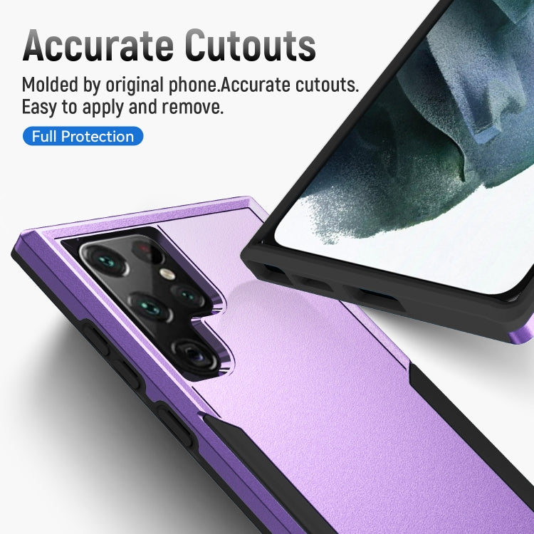 For Samsung Galaxy S22 Ultra 5G Pioneer Armor Heavy Duty PC + TPU Phone Case