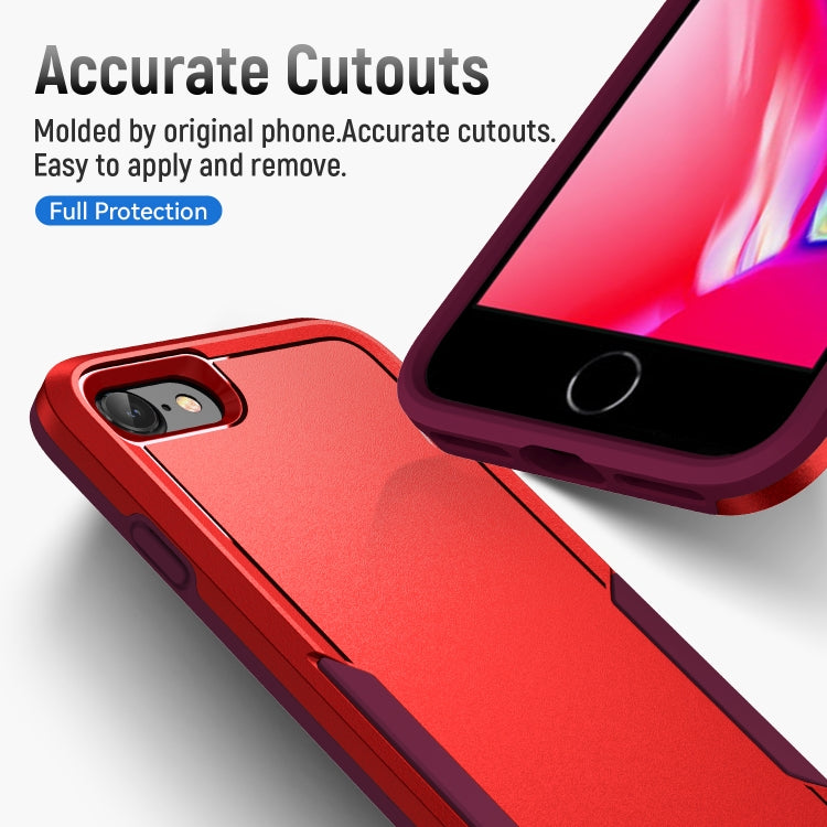 For iPhone SE 2022 / SE 2020 / 8 / 7 Pioneer Armor Heavy Duty PC + TPU Phone Case