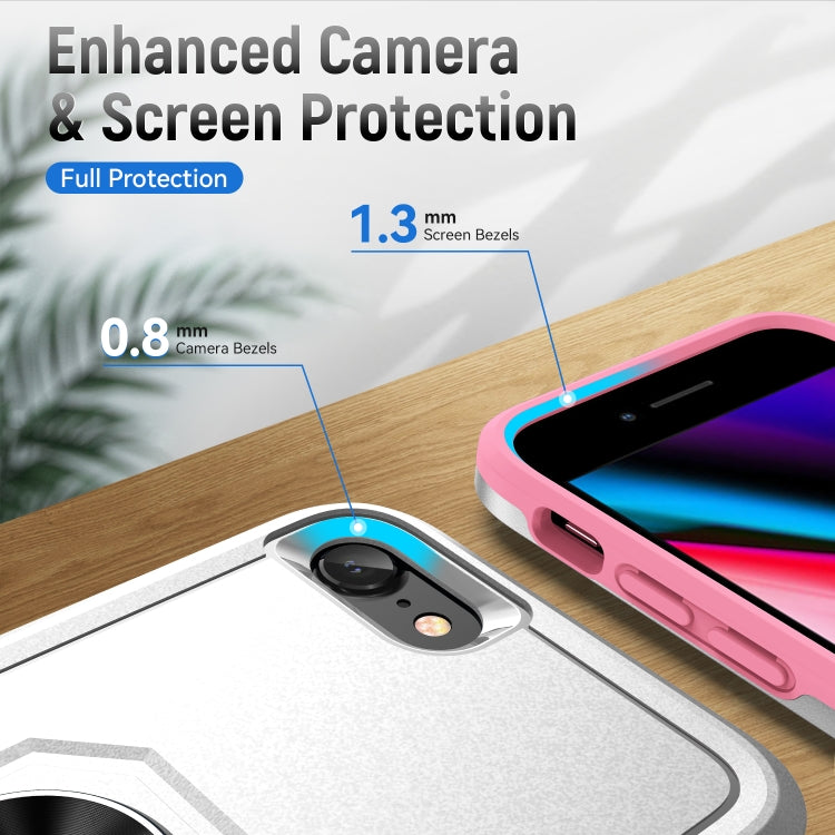 For iPhone SE 2022 / SE 2020 / 8 / 7 Pioneer Armor Heavy Duty PC + TPU Holder Phone Case