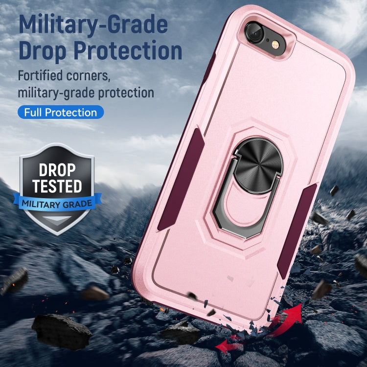 For iPhone SE 2022 / SE 2020 / 8 / 7 Pioneer Armor Heavy Duty PC + TPU Holder Phone Case
