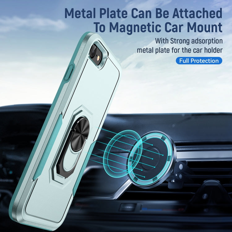 For iPhone SE 2022 / SE 2020 / 8 / 7 Pioneer Armor Heavy Duty PC + TPU Holder Phone Case