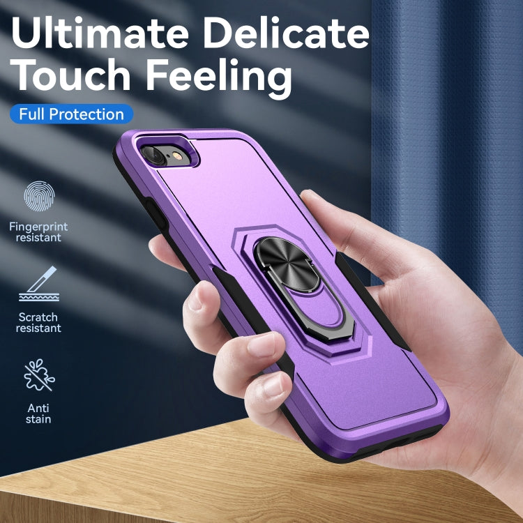 For iPhone SE 2022 / SE 2020 / 8 / 7 Pioneer Armor Heavy Duty PC + TPU Holder Phone Case