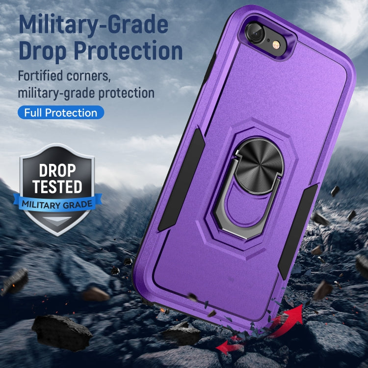 For iPhone SE 2022 / SE 2020 / 8 / 7 Pioneer Armor Heavy Duty PC + TPU Holder Phone Case