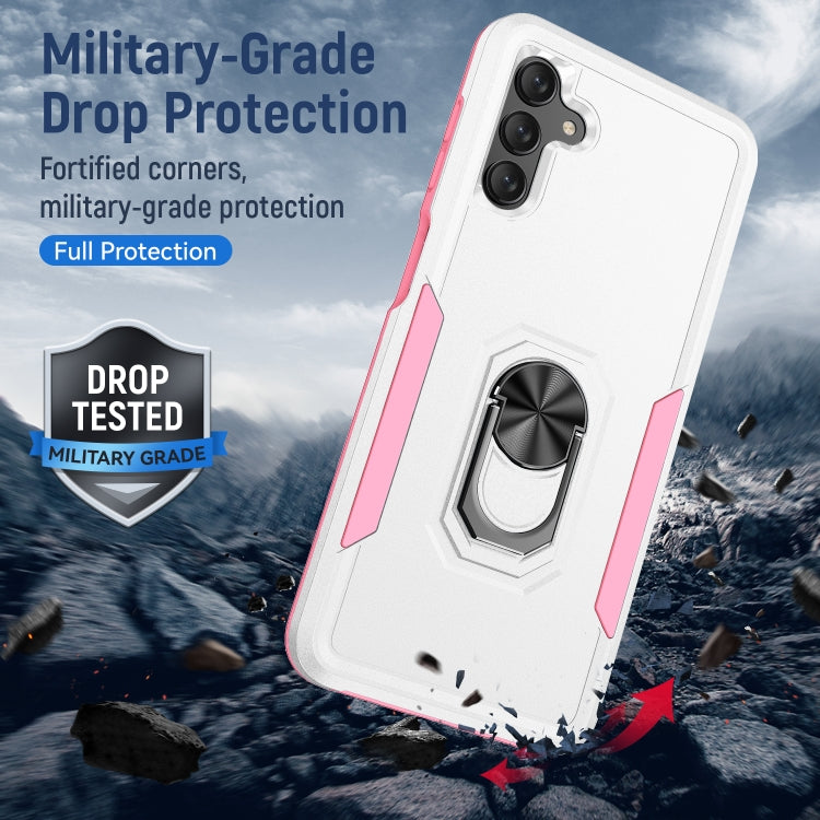 For Samsung Galaxy A13 5G Pioneer Armor Heavy Duty PC + TPU Holder Phone Case