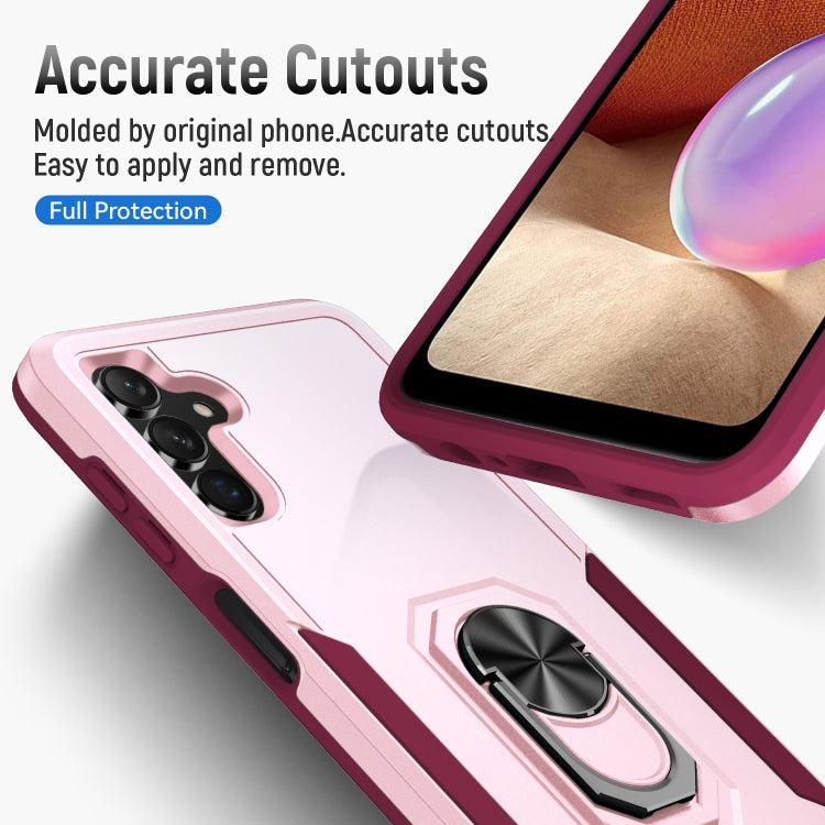 For Samsung Galaxy A13 5G Pioneer Armor Heavy Duty PC + TPU Holder Phone Case