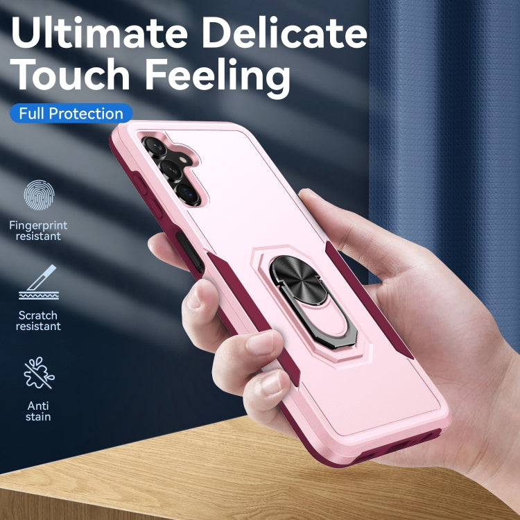 For Samsung Galaxy A13 5G Pioneer Armor Heavy Duty PC + TPU Holder Phone Case