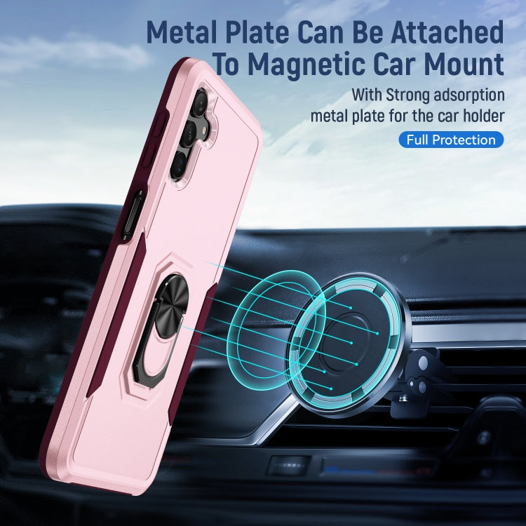 For Samsung Galaxy A13 5G Pioneer Armor Heavy Duty PC + TPU Holder Phone Case