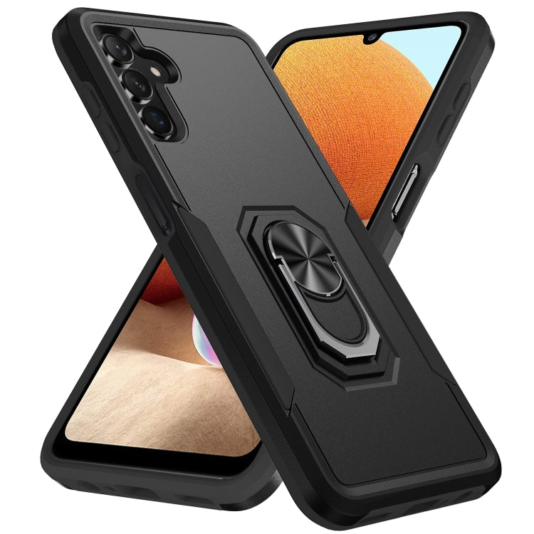 For Samsung Galaxy A13 5G Pioneer Armor Heavy Duty PC + TPU Holder Phone Case