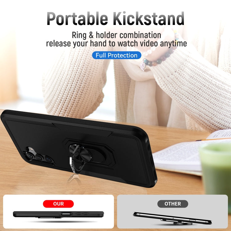For Samsung Galaxy A13 5G Pioneer Armor Heavy Duty PC + TPU Holder Phone Case