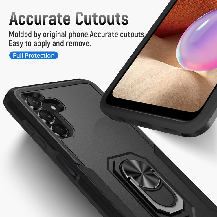 For Samsung Galaxy A13 5G Pioneer Armor Heavy Duty PC + TPU Holder Phone Case