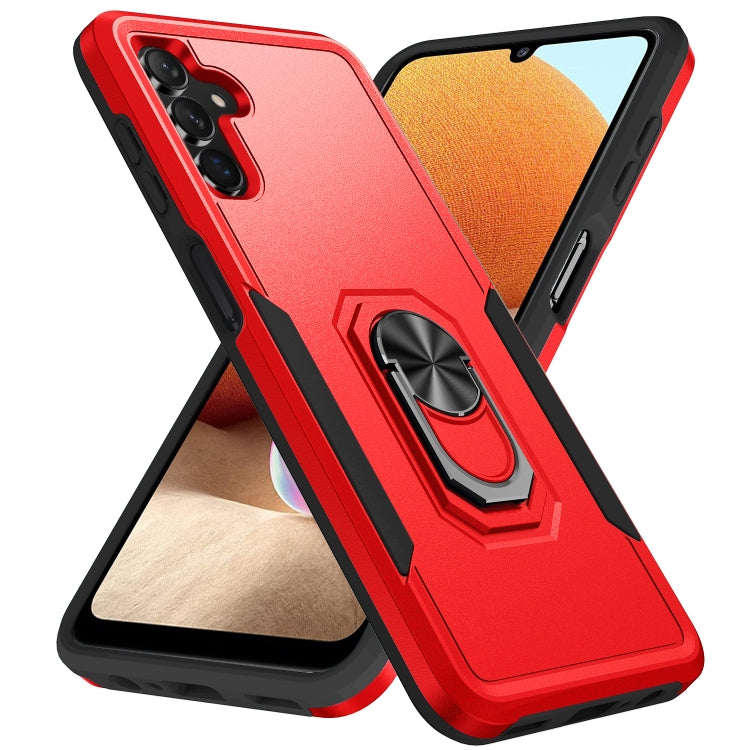 For Samsung Galaxy A13 5G Pioneer Armor Heavy Duty PC + TPU Holder Phone Case