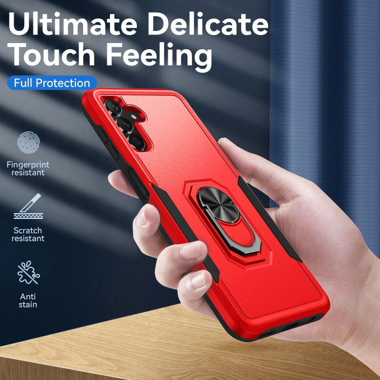 For Samsung Galaxy A13 5G Pioneer Armor Heavy Duty PC + TPU Holder Phone Case