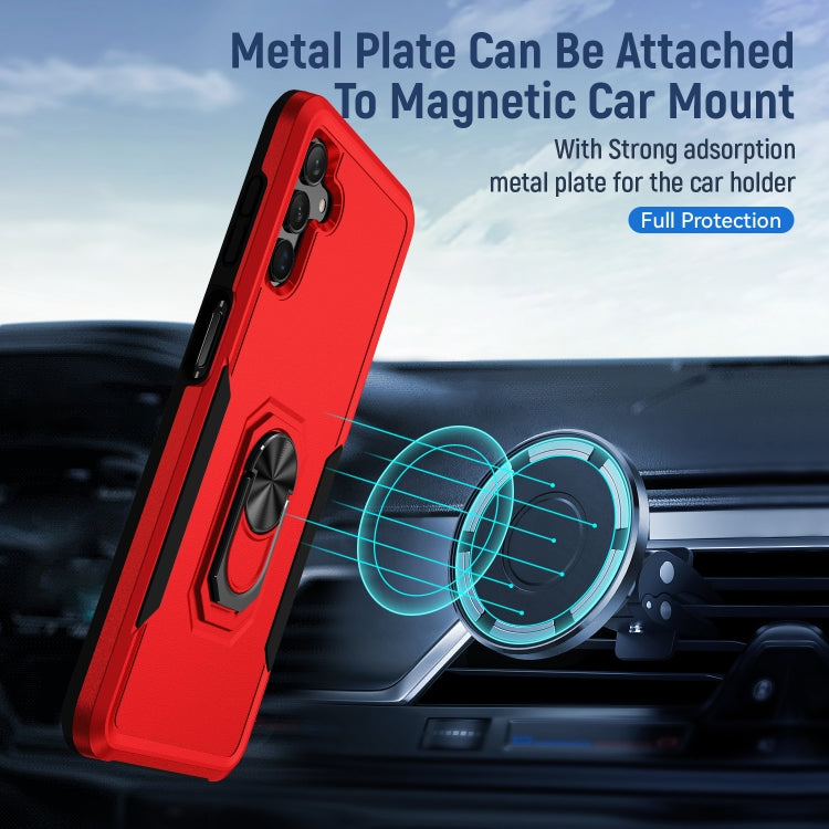 For Samsung Galaxy A13 5G Pioneer Armor Heavy Duty PC + TPU Holder Phone Case