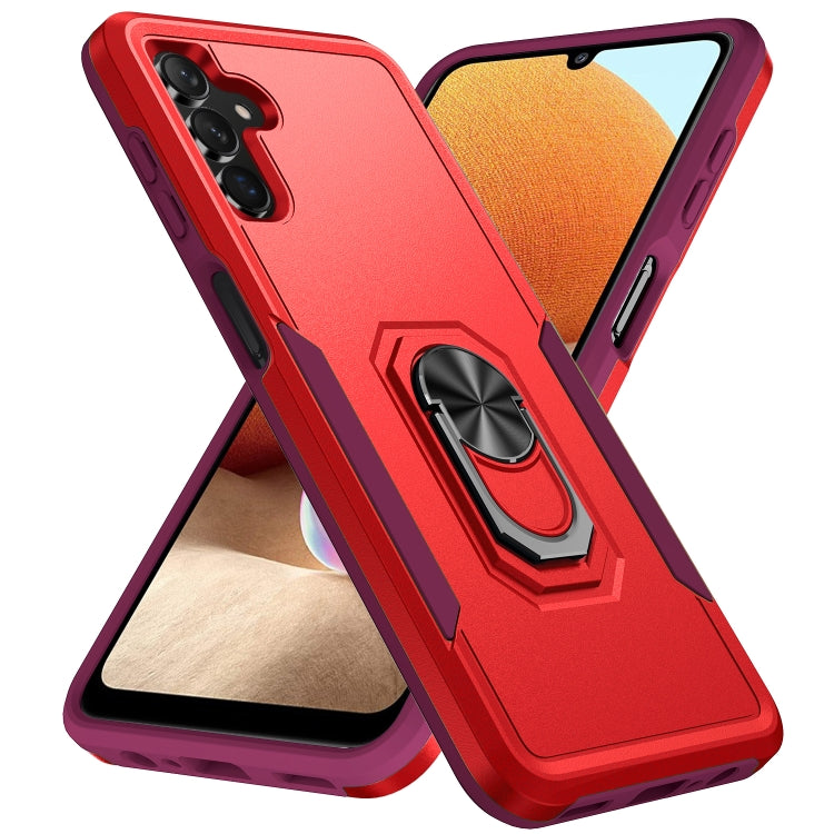 For Samsung Galaxy A13 5G Pioneer Armor Heavy Duty PC + TPU Holder Phone Case