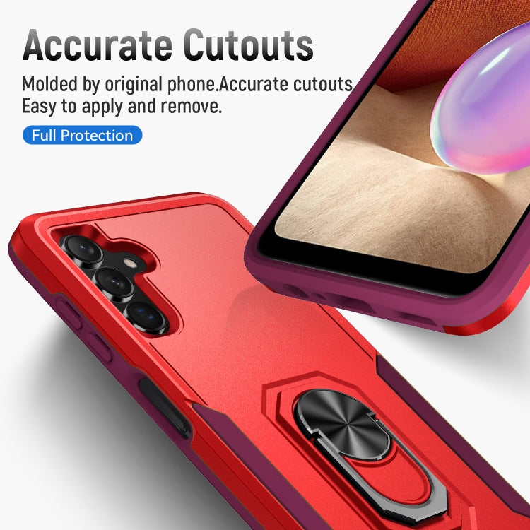 For Samsung Galaxy A13 5G Pioneer Armor Heavy Duty PC + TPU Holder Phone Case