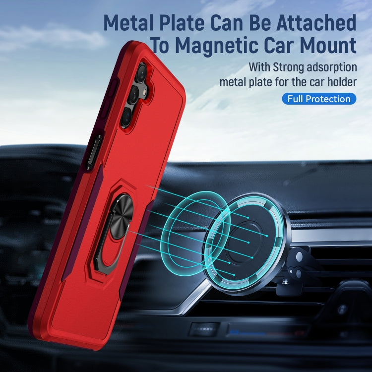 For Samsung Galaxy A13 5G Pioneer Armor Heavy Duty PC + TPU Holder Phone Case