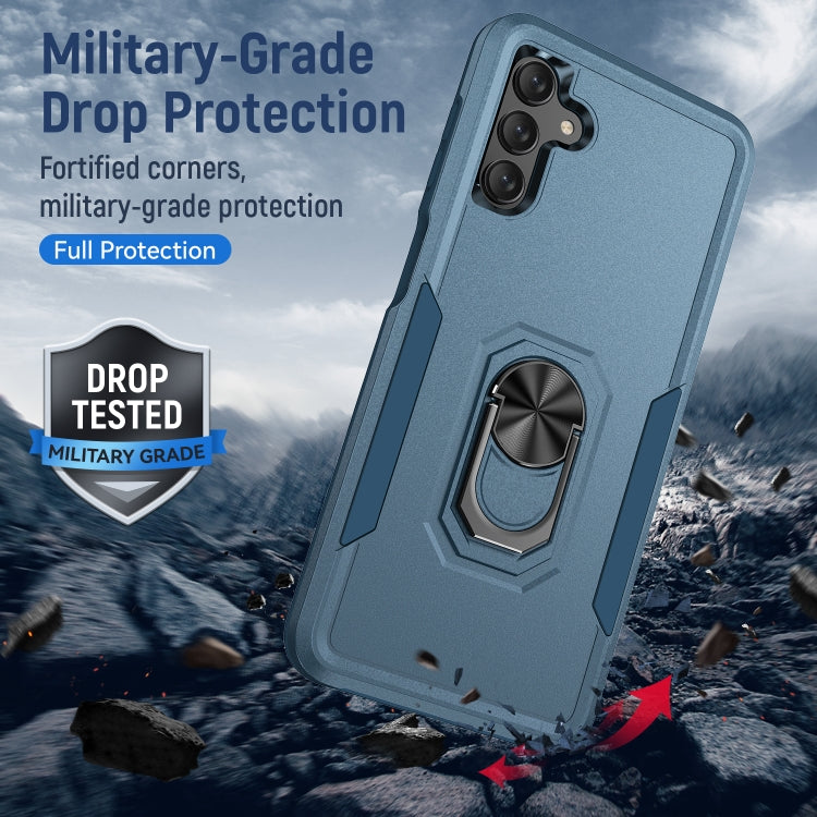 For Samsung Galaxy A13 5G Pioneer Armor Heavy Duty PC + TPU Holder Phone Case