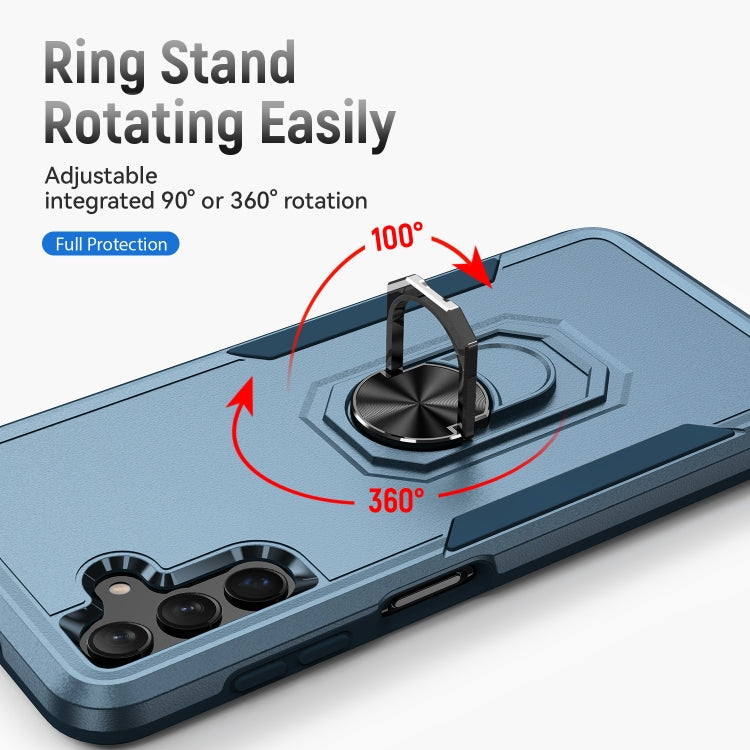 For Samsung Galaxy A13 5G Pioneer Armor Heavy Duty PC + TPU Holder Phone Case