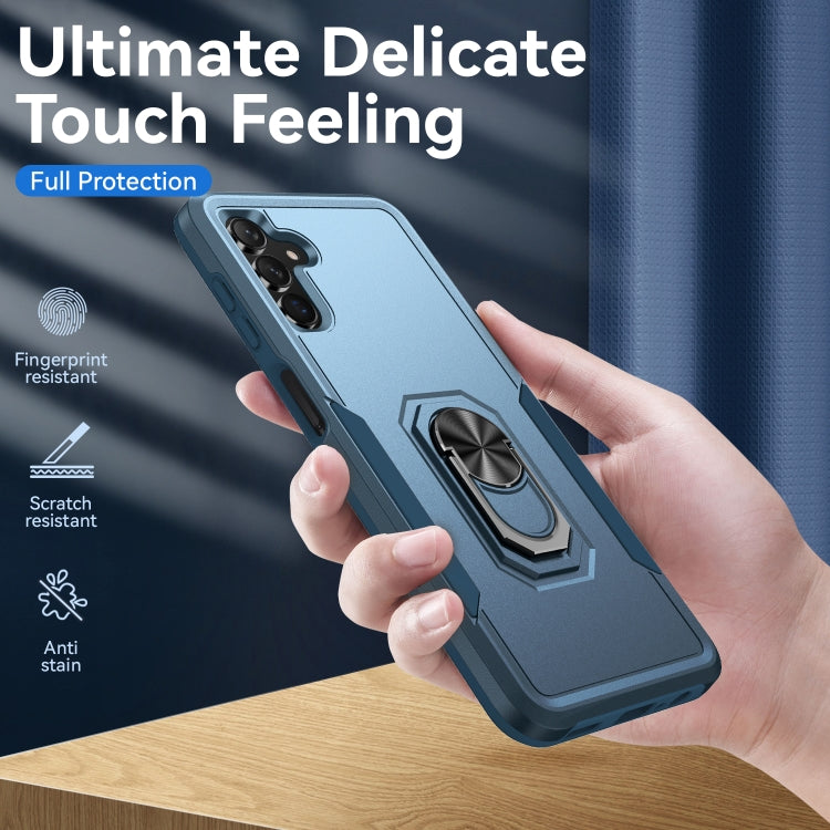 For Samsung Galaxy A13 5G Pioneer Armor Heavy Duty PC + TPU Holder Phone Case
