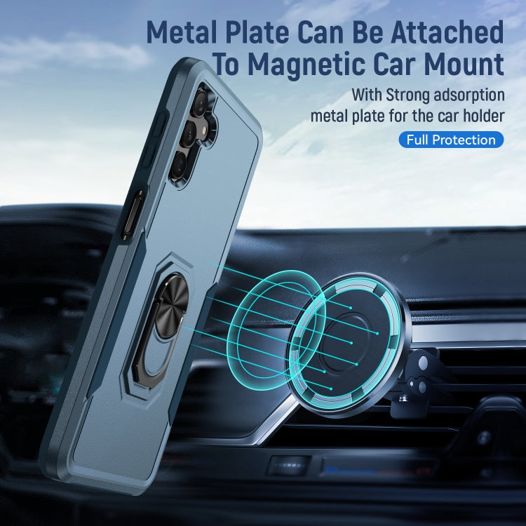 For Samsung Galaxy A13 5G Pioneer Armor Heavy Duty PC + TPU Holder Phone Case