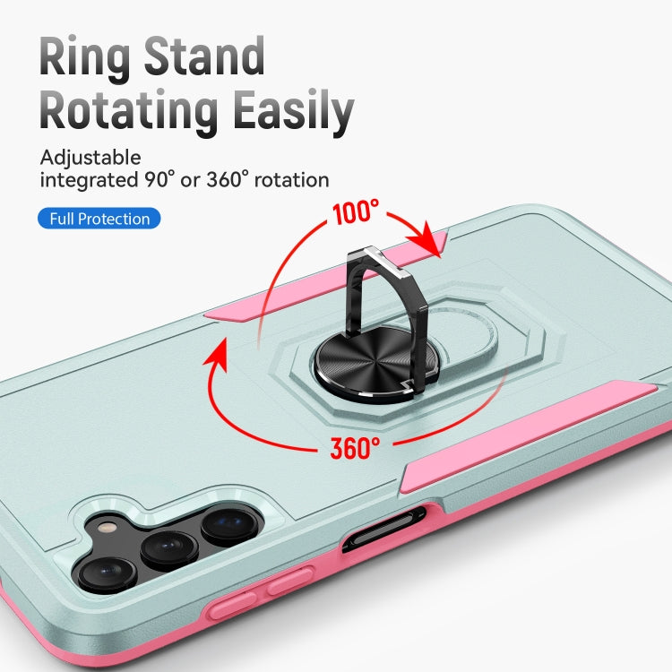 For Samsung Galaxy A13 5G Pioneer Armor Heavy Duty PC + TPU Holder Phone Case