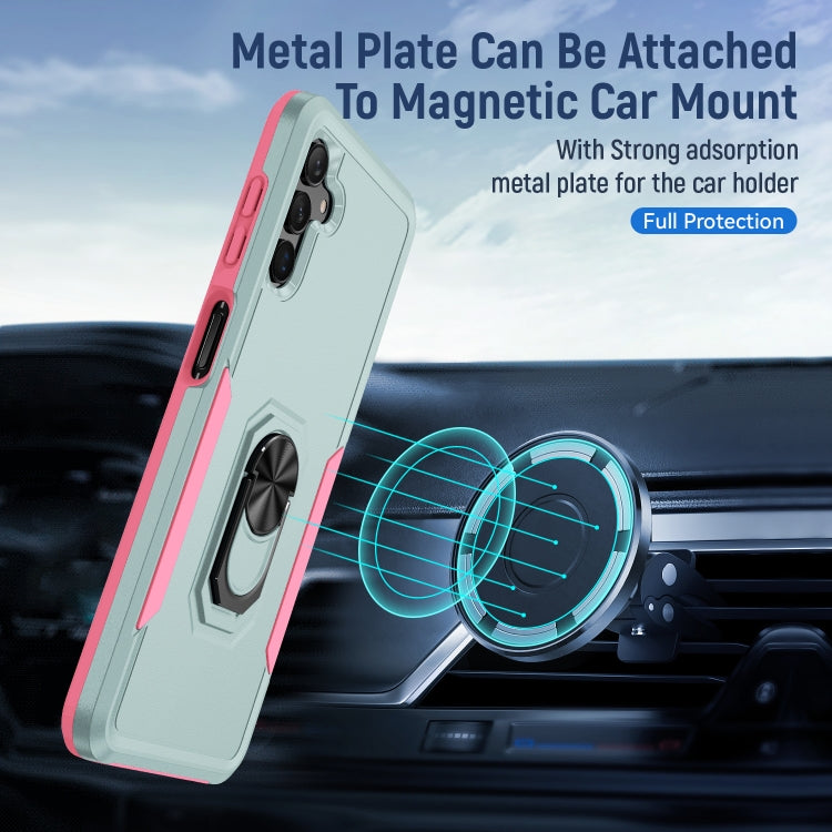 For Samsung Galaxy A13 5G Pioneer Armor Heavy Duty PC + TPU Holder Phone Case