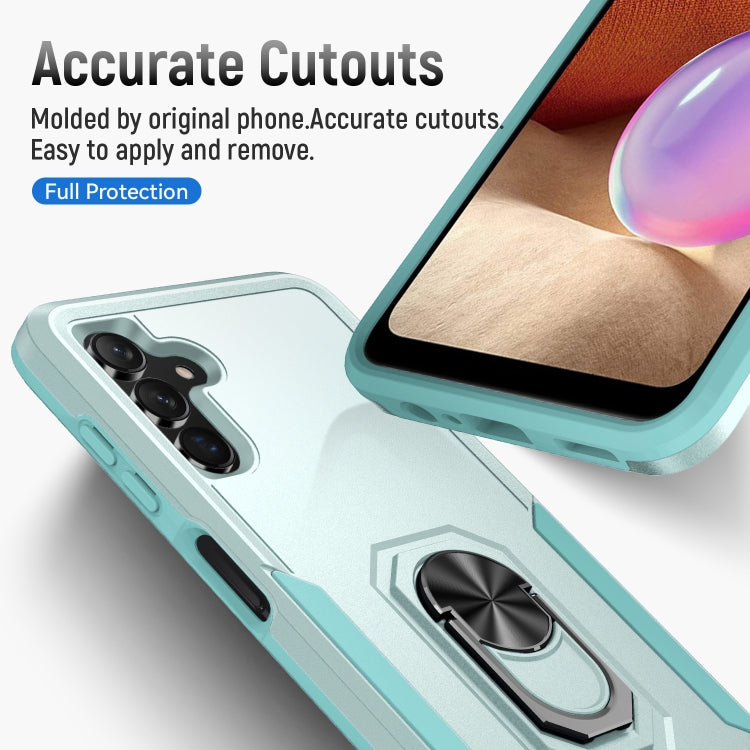 For Samsung Galaxy A13 5G Pioneer Armor Heavy Duty PC + TPU Holder Phone Case