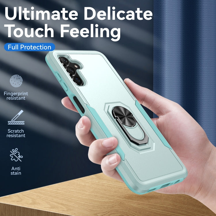 For Samsung Galaxy A13 5G Pioneer Armor Heavy Duty PC + TPU Holder Phone Case