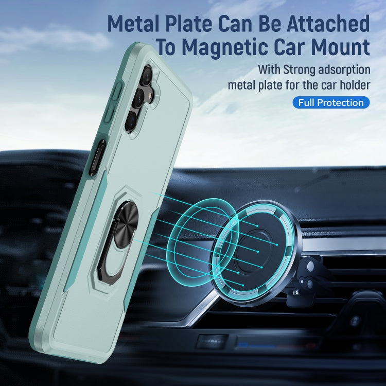 For Samsung Galaxy A13 5G Pioneer Armor Heavy Duty PC + TPU Holder Phone Case