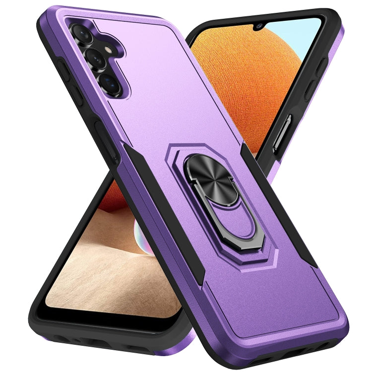 For Samsung Galaxy A13 5G Pioneer Armor Heavy Duty PC + TPU Holder Phone Case