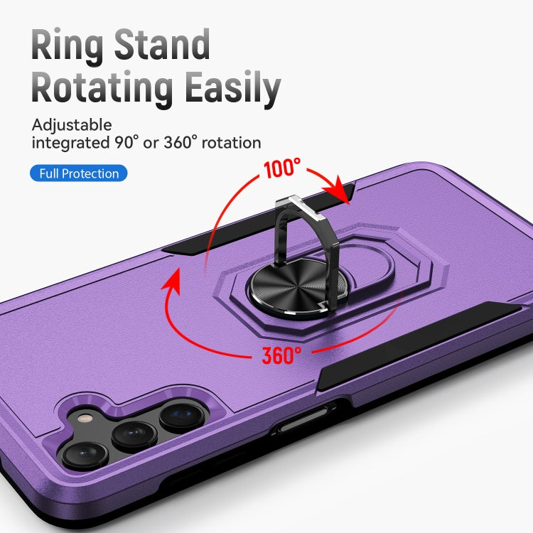 For Samsung Galaxy A13 5G Pioneer Armor Heavy Duty PC + TPU Holder Phone Case
